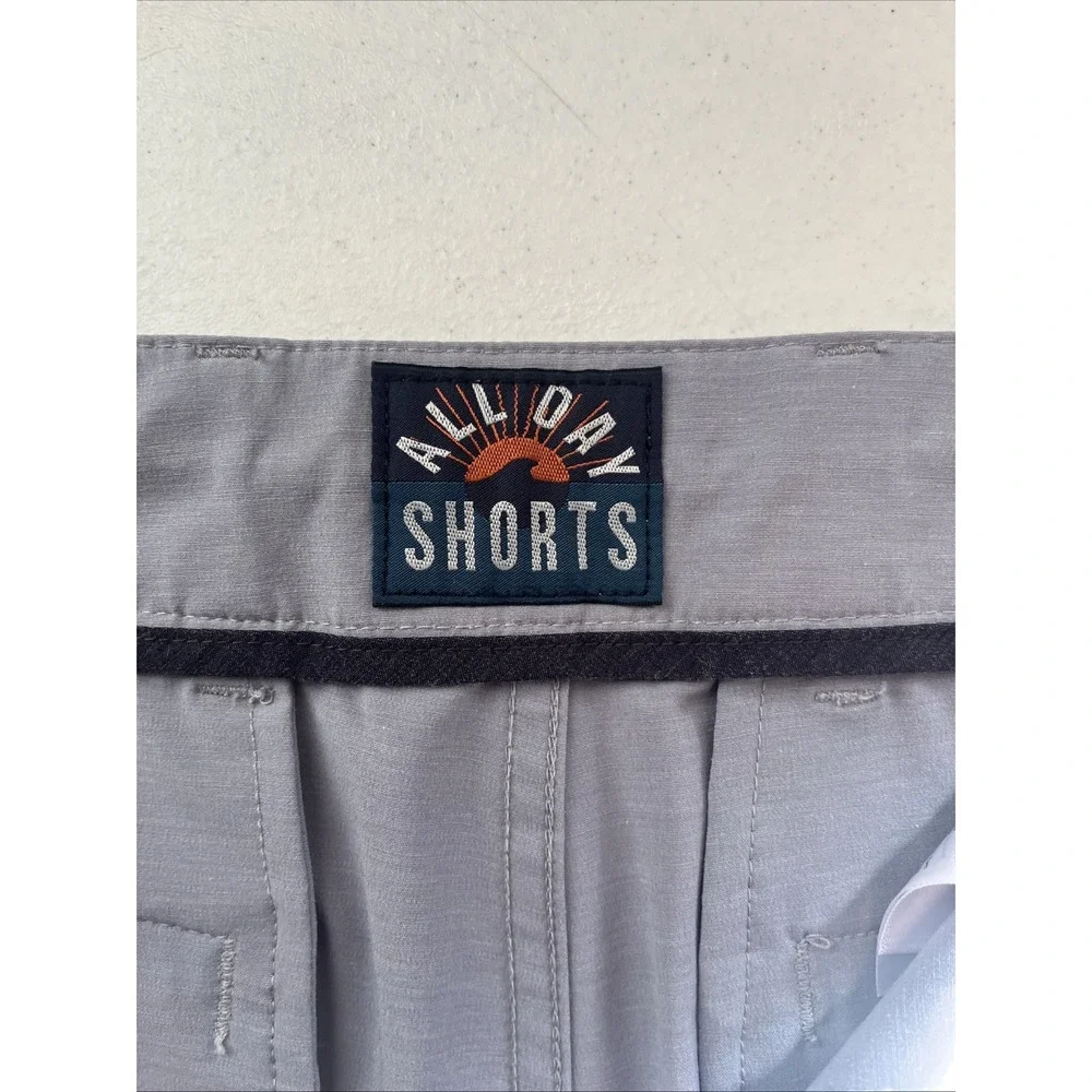 Faherty Men's All Day Shorts Swim 30 Gray Quick Dry Lightweight Drawstring
